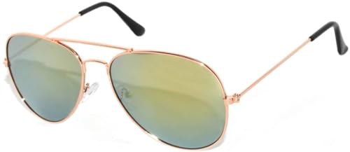 Image of OWL Aviator Pilot Sunglasses for Women and Men Size Medium Gold, Black, Silver, Bronze, Colorful Metal Frame