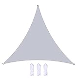サンシェード 三角形 日よけ シェード 目隠し 日除け UVカット 紫外線 遮光 雨よけ 撥水加工 大きいサイズ 大型 防水 省エネ 節約 たてす よしず 洋風 タープ サンシェード おしゃれ 夏 庭 ガーデン ベランダ 窓 バルコニー アウトドア カフェ (200×200×200cm, グレー)