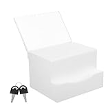 Hemobllo Acryl Wahlurne mit Schloss und Großem Einwurfschlitz Transparente Vorschlags und Spendenbox für Großveranstaltungen Visitenkartenfach und Sichere Stimmensammlung