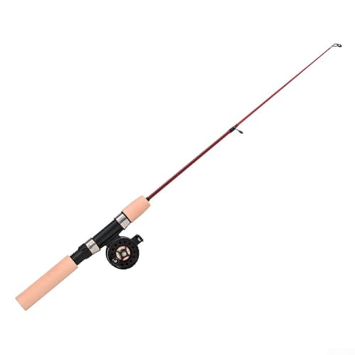 Honseadek 1 juego de caña de pescar con carrete de pesca corto, portátil, mini hielo para invierno al aire libre (C60TC-50R)