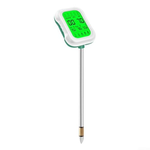 Medidor de suelo compacto 7 en 1 diseñado para medir con precisión el pH, los niveles de humedad, la temperatura y las condiciones ambientales