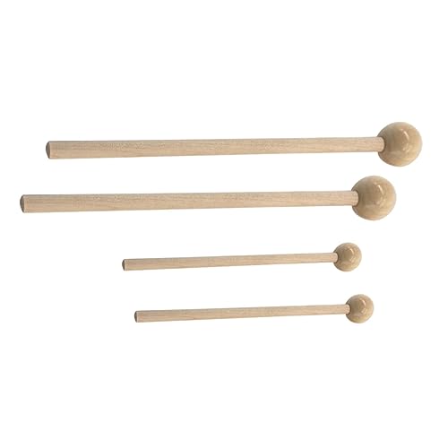 Baquetas de madera para batería con cabeza redonda, par x2 miniatura 1