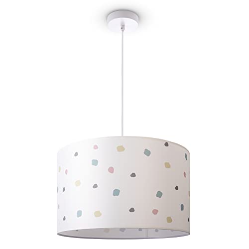 Paco Home Pendelleuchte Lampenschirm Stoff E27 Hängeleuchte Schlafzimmer...