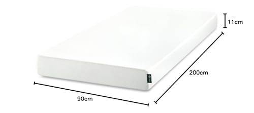 Zinus Matratze 90x200 cm H2/H3-11 cm Höhe - Ergonomische Kaltschaummatratze 90x200 cm - Rollmatratze Mittlerer Härtegrad - Oeko-TEX Zertifiziert - Nach Deutschen Standards gefertigt