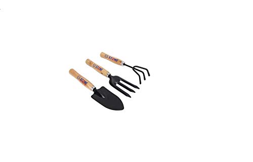STONE Wooden Handle Small Sharp Shovel Rake Gardening Tools Grip Wooden Handle (3 Piece Set) STONE Wooden Handle Small Sharp Shovel Rake Gardening Tools Grip Wooden Handle (3 Piece Set)