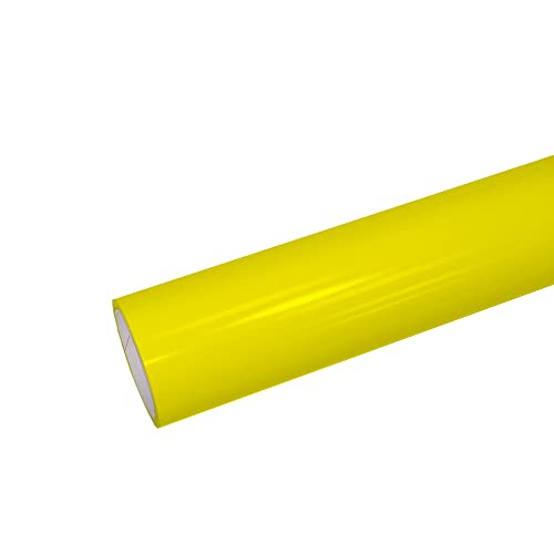 Vinyl Ease 12" X 20 Ft Roll Glossy Light Yellow Permanent Adhesive Vinyl For Cricut, Silhouette, Pazzles, Craft Robo, Quickutz, Craft Cutters, Die Cutters, Sign Plotters - V0409 #TOP18