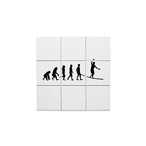 Carreaux Céramique 32,4 x 32,4 cm au motif Evolution Slackline brillant et résistant