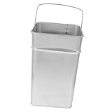 Ipetboom Cubeta de Basura Inoxidable Rectangular con Asa Capacidad Grande Resistente y Corrosión Contenedor Metálico para Jardín Cocina y Exteriores