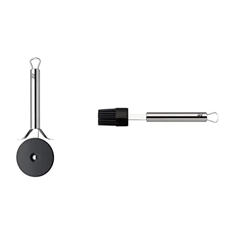 WMF Profi Plus Pizzaschneider 19,8 cm, Teigrad beschichte & Profi Plus Silikon-Backpinsel 20 cm Cover