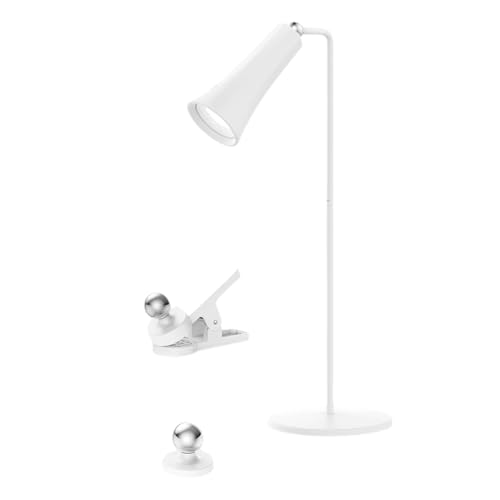 NJTHNTJR Lámpara de Escritorio Recargable con Luz para Protección Ocular, Táctil, 3 Modos, Ajustable, Luz Suave, para Dormitorio