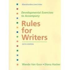 Paperback Rules for Writers Developmental Exercises : Developmental Exercises Book