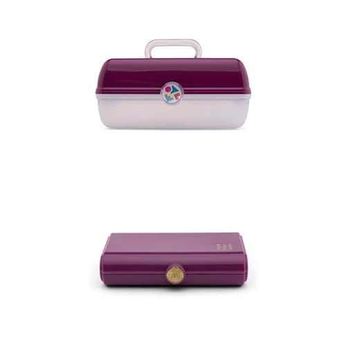 Image of Bundle of Caboodles On-The-Go-Girl Case, Violet over Clear Silver Sparkle + Caboodles Take It Tote Case, Violet