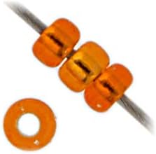 Miyuki Seed Bead 6/0 APX.22g - Orange Silver Lined Japanese Glass Seed Beads