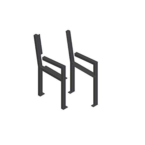 QLS Bankbeine Bankgestell Gartenbank Bankfüße Beine aus Stahl DIY schwarz 2 Stück (Hamburg)
