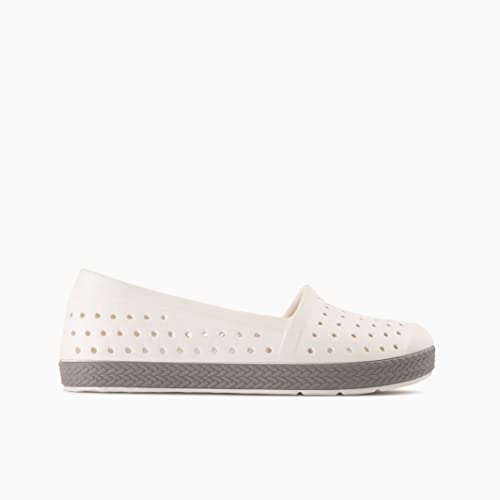 Joybees WESPD.BPW.0600 Womens Espadrille Slip-On Solid Bone/Pewter W62