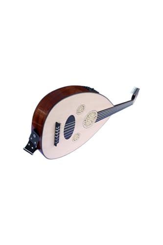 Professional Flat Body Electric Oud | Turkish Musical Instrument | Walnut Wood | 6 Months Warranty