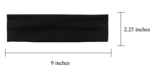 Styla Hair Headbands For Women Pack Of 10 Stretch No Slip Design Comfort For Casual Outfits, Spa Day, Workouts, Yoga, Running & More Black Headband #TOP2