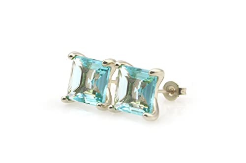 Boucles d'oreilles en topaze bleue le cadeau parfait pour maman et épouse
