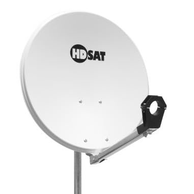 hdsat antena parabólica acero blanca 60 cm con soporte LNB en acero galvanizado Ideal Astra Eutelsat