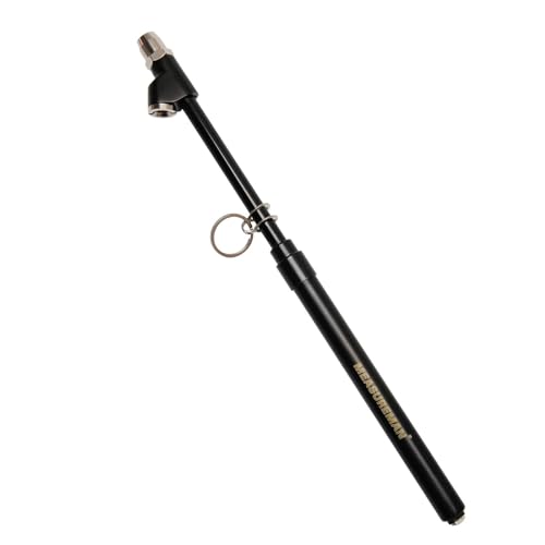 Image of MEASUREMAN Heavy Duty Dual Head Truck Tire Gauge, Solid Brass Body, Black Painting, Aluminum Slide, with Hook, Range 10-150psi /kpa