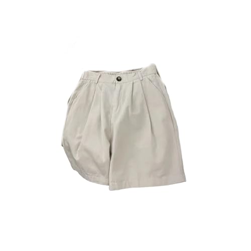 Women Retro Wide Leg Work Shorts Suits Cropped Pants Loose Casual Straight Leg Mid Pants