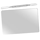 POPETPOP Palette de Maquillage Inox pour Fond de Teint et Ombre à Paupières Plateau Mél...