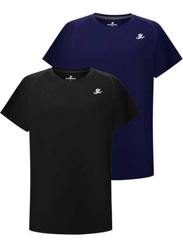 Image of DEVOROPA Youth Boys Compression Shirt Long /Short Sleeve Football Baseball Undershirt Quick Dry Kids Sports Baselayer Crewneck