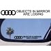 (2) Mirror Decals " OBJECTS IN MIRROR ARE LOSING" for AUDI 100 90 A3 A4 A5 A6 A8 ALLROAD CABRIOLET Q5 Q7 R8 RS4 RS6 S4 S5 S6 S8 TT TURBO QUATTRO AWD