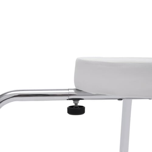 Taburete de cuidado de pies con reposapiés, 2 en 1, taburete de pedicura, taburete para tatuaje, reposapiés ajustable, almohadilla de PVC, soporte para uñas, spa, belleza, salón, estudio,