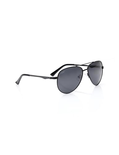 Image of Fastrack Tees Black Pilot Polarized Unisex Sunglasses