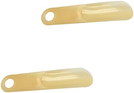 CRAFTHROU 2pcs Shoehorn Shoe Helper Universal Tool Comfy Design Shoehorn Pocket Tools Boot Horn Tools Portable Shoe Lifter Shoehorn with Hanging Hole Plastic Shoes Accessory Elder