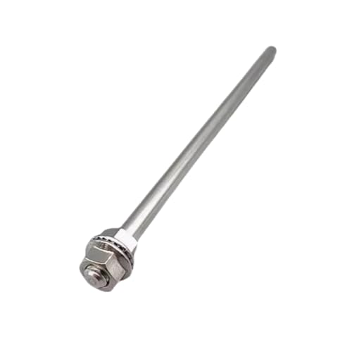 QiMan 304 Stainless Steel Dispersion Rod & 2 Flange nut 8 * 500mm Dispersion Stir Sticks