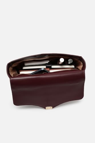 Image of Allen Solly Women's Medium Shoulder & Crossbody Bag | Vegan Leather | Textured Finish | Lightweight & Durable | Everyday Use