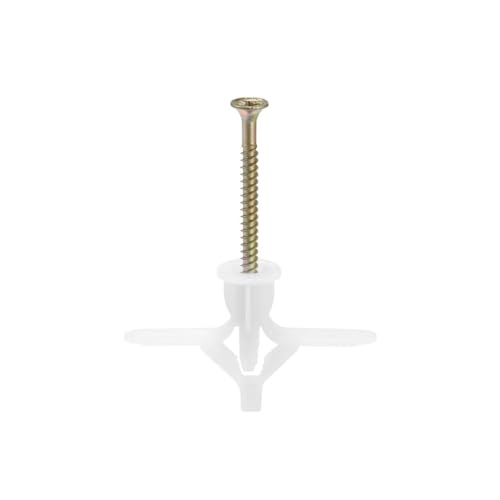 Concrete Tube, 15pcs 10mm x 50mm Plastic Drywall Hollow Wall Anchors Expansion Pipe White for Home Garden DIY Application