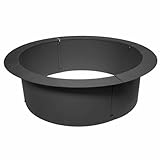 Titan Great Outdoors 33' Diameter Steel Fire Pit Liner Ring Heavy Duty DIY In-Ground Outdoor Build Your Own Bonfire
