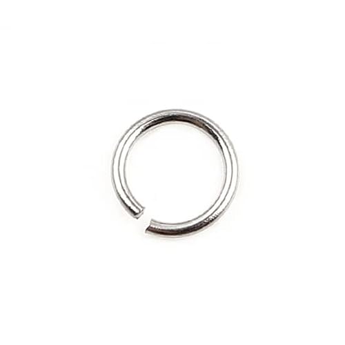HDSupplies 100 Pieces - 304 Stainless Steel Jump Rings - 4mm - 24 Gauge (0.5mm Thickness)