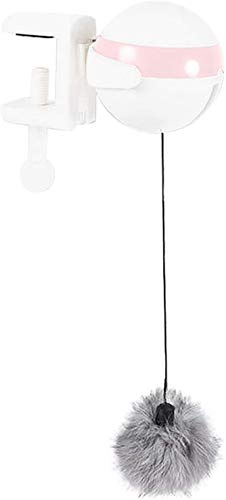 VARWANEO Automatic Interactive Cat Toy , Automatic Lift Electric Pet Toy with Hairball, for Cats Entertainment Funny Pet Excercise Game Toyï¼ˆPinkï¼‰