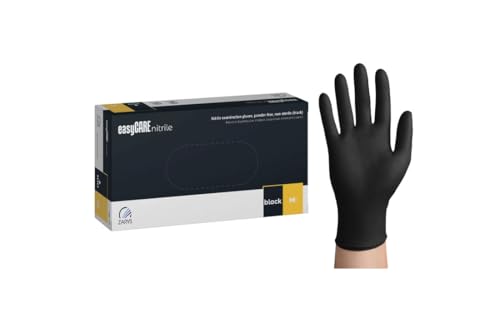 easyCare Nitrile Black Nitrilhandschuhe Einmalhandschuhe AQL 1.0 latexfrei puderfrei 100 Stk Größe - M