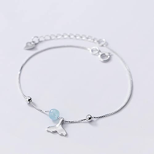 Perles de chaîne et queue de sirène pour ce bracelet de cheville été en argent 925