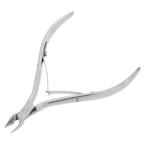 TOVINANNA Stainless Steel Nail Cuticle Nipper Ergonomic Design Long Jaw Clippers for Manicure for Fingernails Toenails Durable Resistant Silver Finish