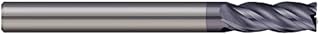 Micro 100 VHM-437-4X Corner Radius End Mill, 7/16