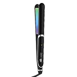Infiniti Pro by Conair Titanium Flat Iron, Rainbow finish, 1-inch, Ultra High Heat 455 degree Fahrenheit, Less Frizz, More Shiny Hair, Fast and Consistent Heat, Straighten or Curl