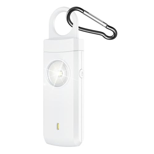 Generico Alarma de seguridad personal | 130 dB fuerte equipo de autodefensa con luz LED | Alarma de autodefensa, para niños, niñas y hombres y para correr, camping, viaje, hotel con protección