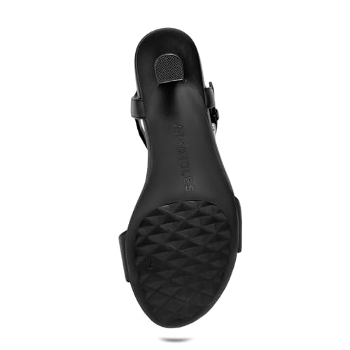 Aerosoles Women's Divia Heeled Sandal, Black Faux Leather, 9.5M by Aerosoles - Used condition - Image 4