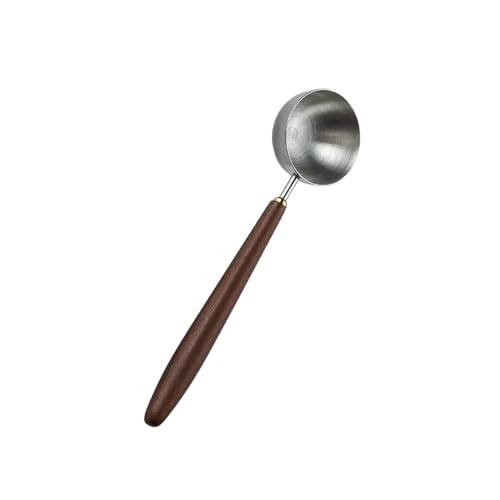 木製ハンドル ステンレススチール コーヒースクープ テーブルスプーン 計量 クルミ材 ロングハンドル コーヒースプーン