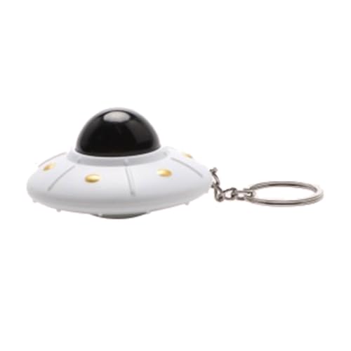 BOLOUY Keyring LED Light Flying Saucer Keychain Creative Model Pendant Jewelry for Children and Adults