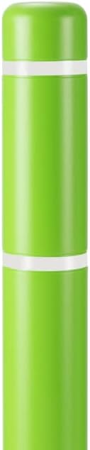 BollardGard 4" x 52" Bollard Cover Bright Green - Innoplast (Bright Green White Tape)