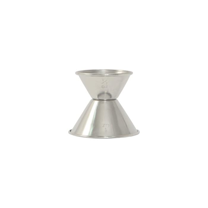CAC Stainless Jigger 0.5 oz x 1 oz by CAC China – 0.5oz/1oz, Stainless Steel, Silver, Model JG50-100