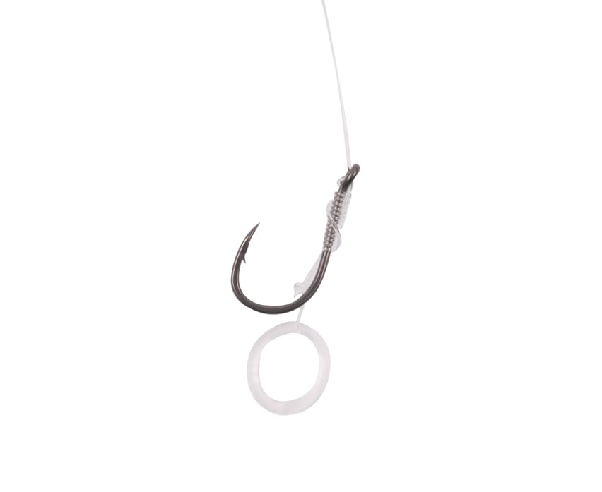 Korum 4" Banded Hair Rigs Barbed Qty 8 (Size 14 8lb)