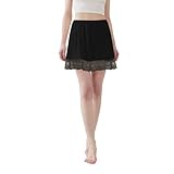 Juephe Lace Slip Underskirt Half Slips for Under Dresses Skirt Extenders Womens Anti StaticOver Knees